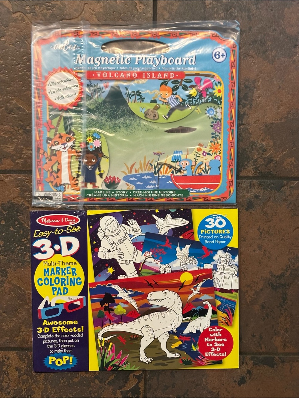 Melissa & Doug Easy-to-See 3-D Multi-Theme Marker Coloring Pad & magnetic board